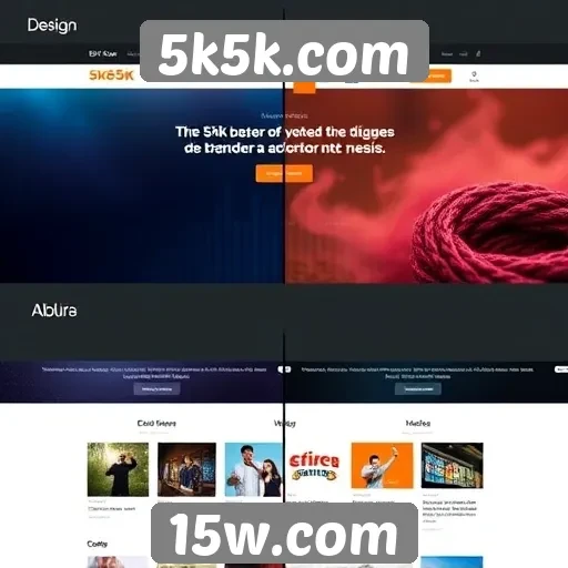 Evolução do design do site 5k5k.com